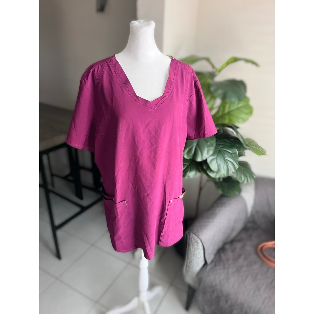 SCRUBSTAR 2XL/2XG V-Neck Scrub Top